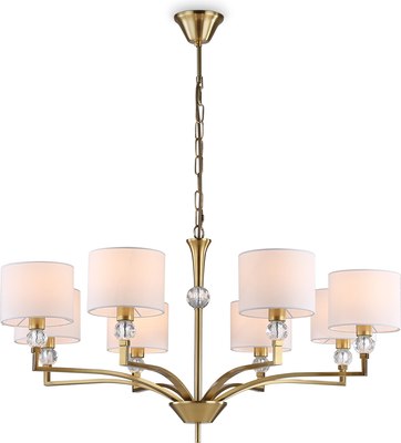 Люстра Ambrella LH71133/8 BS/WH (латунь/белый)