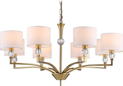 Люстра Ambrella LH71133/8 BS/WH (латунь/белый)