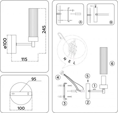Бра Ambrella LH55154 CH/CL