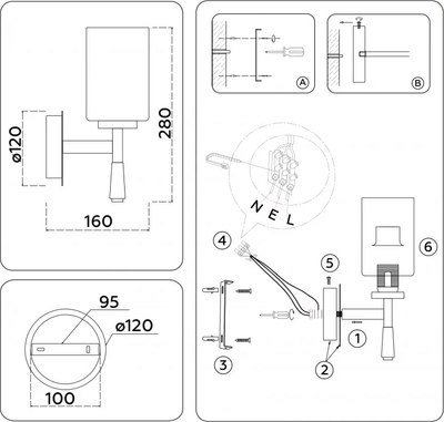 Бра Ambrella LH56265 BS/FR