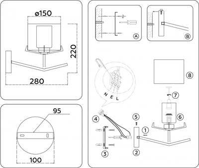 Бра Ambrella LH57004 SN/FR