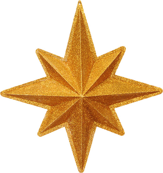 Елочная игрушка GreenTerra Звезда / 126498 - фото