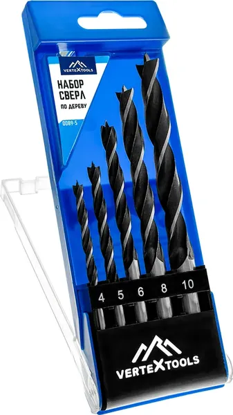 Набор сверл Vertex Tools 4-10мм / 0089-5  - фото
