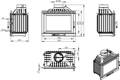 Каминная топка Nordflam Etna EKO