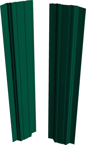 Штакетник металлический Скайпрофиль П-образный 111 Престиж Пэ-RAL6005 - фото