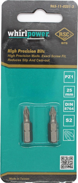 Набор бит WhirlPower 25мм PZ1 / 38LM130020 - фото