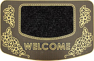 Коврик грязезащитный Akuteks Tekstil Pvc Mat 45x70-GARDEN-GOLD-PVCMat - фото