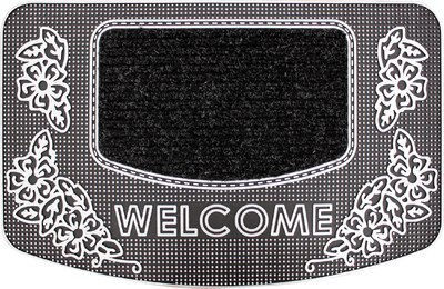 Коврик грязезащитный Akuteks Tekstil Pvc Mat 45x70-GARDEN-SILVER-PVCMat - фото