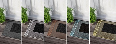 Коврик грязезащитный Akuteks Tekstil Pvc Mat 45x70-LINEA-BLACK-PVCMat