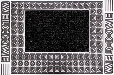 Коврик грязезащитный Akuteks Tekstil Pvc Mat 45x70-LINEA-SILVER-PVCMat - фото
