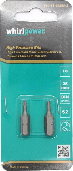 Набор бит WhirlPower 25мм T8 / 38LM1300655 - фото