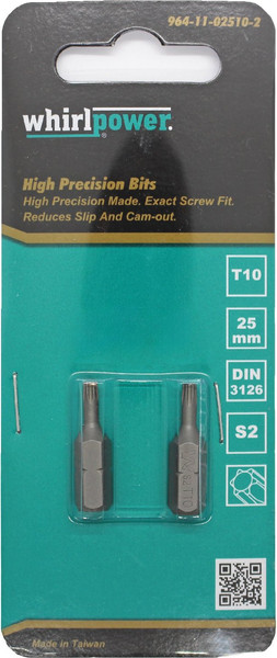 Набор бит WhirlPower 25мм T10 / 38LM1300657 - фото