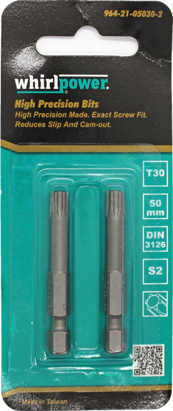 Набор бит WhirlPower 50мм T30 / 38LM130073 - фото
