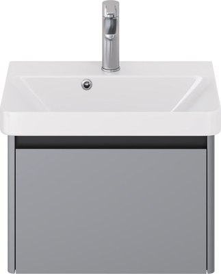 Тумба под умывальник Dreja Luxury 55см Подвесная 1 ящик / 99.2011 (серый базальт) - фото