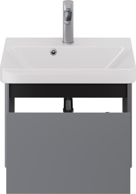 Тумба под умывальник Dreja Luxury 55см Подвесная 1 ящик / 99.2011 (серый базальт)