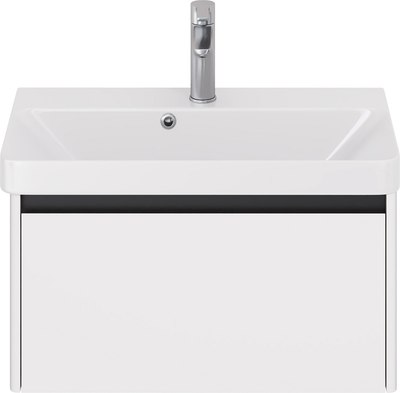 Тумба под умывальник Dreja Luxury 70см Подвесная 1 ящик / 99.2010 (белый матовый) - фото