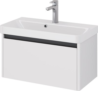 Тумба под умывальник Dreja Luxury 70см Подвесная 1 ящик / 99.2010 (белый матовый)