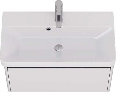 Тумба под умывальник Dreja Luxury 70см Подвесная 1 ящик / 99.2010 (белый матовый)