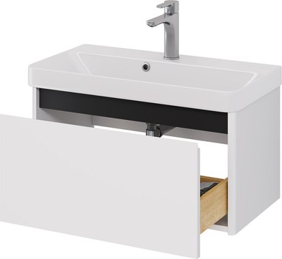 Тумба под умывальник Dreja Luxury 70см Подвесная 1 ящик / 99.2010 (белый матовый)