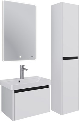 Тумба под умывальник Dreja Luxury 70см Подвесная 1 ящик / 99.2010 (белый матовый)