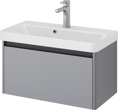 Тумба под умывальник Dreja Luxury 70см Подвесная 1 ящик / 99.2012 (серый базальт)