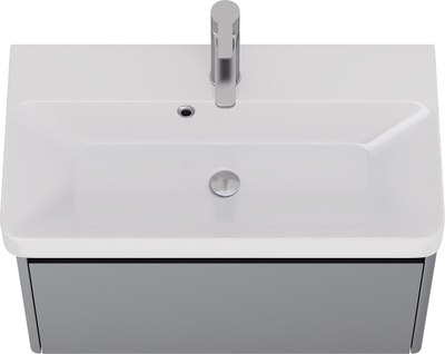 Тумба под умывальник Dreja Luxury 70см Подвесная 1 ящик / 99.2012 (серый базальт)