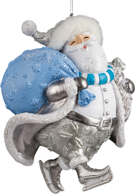 Елочная игрушка Erich Krause Decor. Дед Мороз на коньках / 62366 - фото
