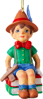 Елочная игрушка Erich Krause Decor. Пиноккио с книгами / 62276 - фото