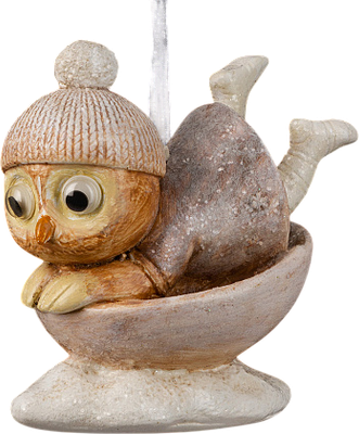 Елочная игрушка Erich Krause Decor. Совенок нарядный / 62433 - фото