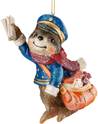 Елочная игрушка Erich Krause Decor. Ленивец-почтальон / 50895 - фото