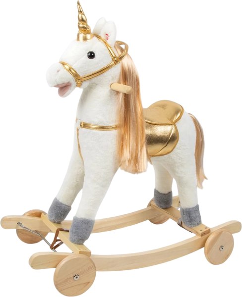 Качалка-каталка Amarobaby Unicorn Единорог / AMARO-28UNI-BeZo - фото