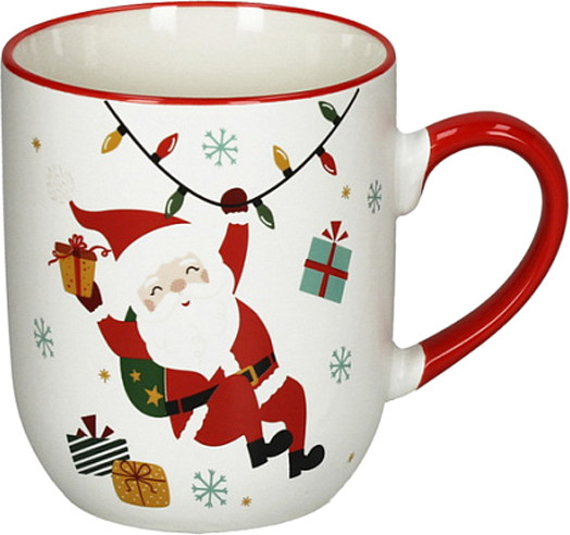 Кружка Andrea Fontebasso New Milk & Coffee Babbo Mood. Санта и гирлянда / NL68401M248_1 - фото