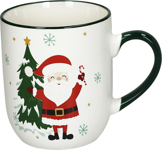 Кружка Andrea Fontebasso New Milk & Coffee Babbo Mood. Санта и елка / NL68401M248_2 - фото