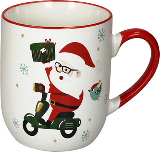 Кружка Andrea Fontebasso New Milk & Coffee Babbo Mood. Санта и мопед / NL68401M248_4 - фото