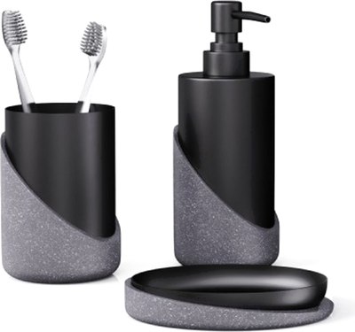 Набор аксессуаров для ванной FORA Granit Dark - фото