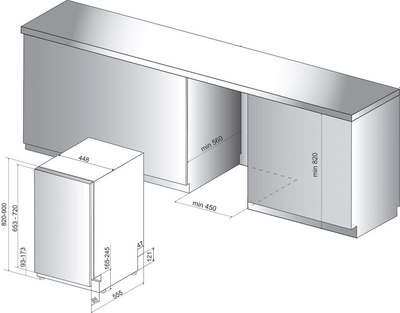 Посудомоечная машина Whirlpool WSIO3T223PCEX