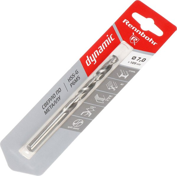 Сверло Rennbohr 7.0х109мм Dinamic P9M3 / 675070 - фото