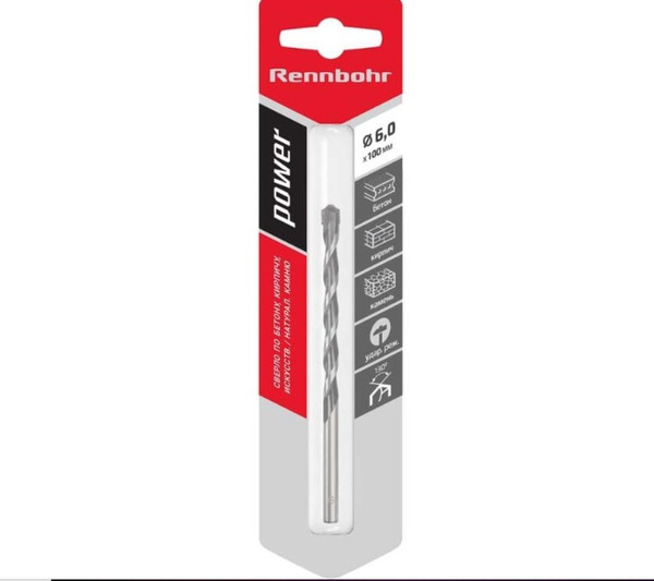 Сверло Rennbohr ЦХ 6x100мм / 606006 - фото