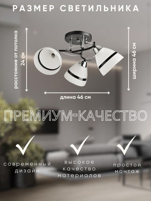 Люстра Aitin-Pro НПБ 02-3x60-101 / 8172/3