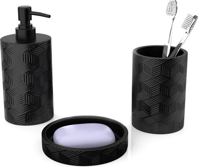 Набор аксессуаров для ванной FORA Delicate Black - фото