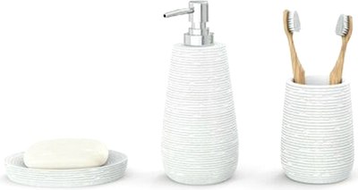 Набор аксессуаров для ванной FORA Bricks white - фото