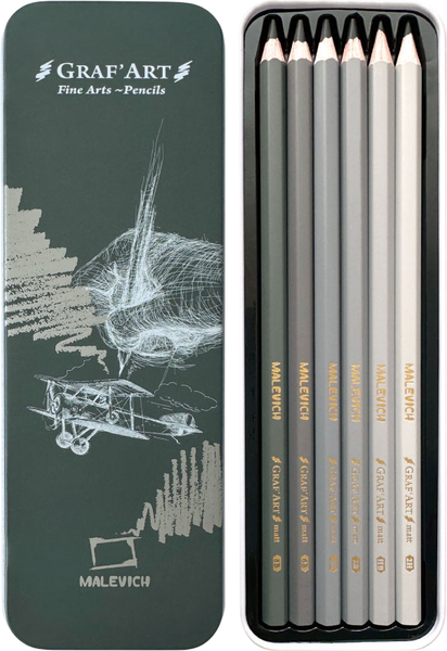 Набор простых карандашей Малевичъ GrafArt / 197303 - фото