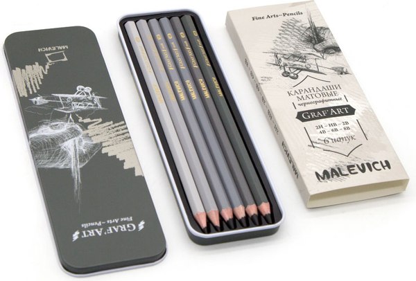Набор простых карандашей Малевичъ GrafArt / 197303