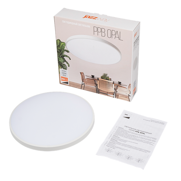 Потолочный светильник JAZZway PPB OPAL 30W 4000K WH IP20 / 5060814