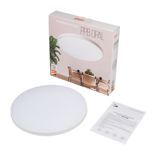 Потолочный светильник JAZZway PPB OPAL 36W 4000K WH IP40 / 5060845