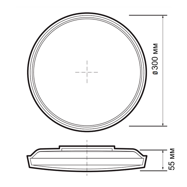 Потолочный светильник JAZZway PPB OPAL 36W 6500K WH IP40 / 5060906