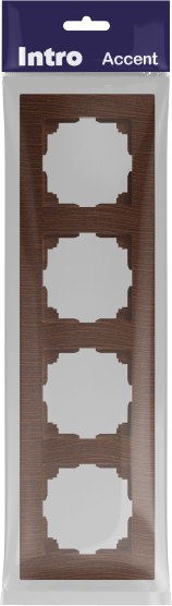 Рамка для выключателей и розеток INTRO Accent 6-504-10 / Б0063715