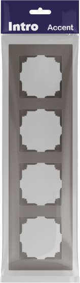 Рамка для выключателей и розеток INTRO Accent 6-504-09 / Б0063712
