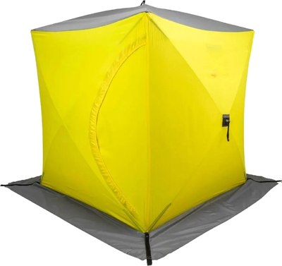 Палатка Helios Куб-1 HS-WFSC-150YG (зимння, желтый/серый) - фото