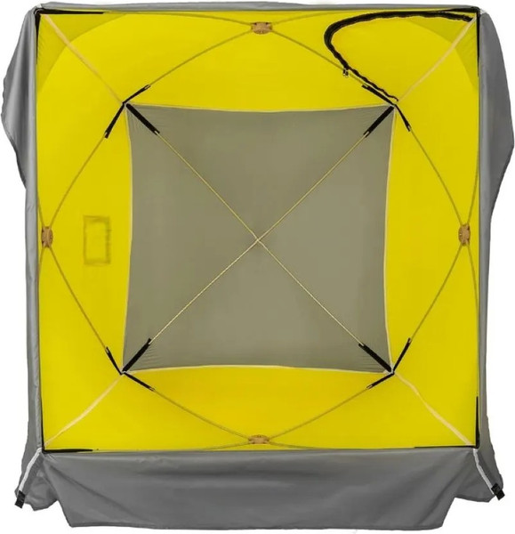 Палатка Helios Куб-2 HS-WFSC-180YG (зимняя, желтый/серый)